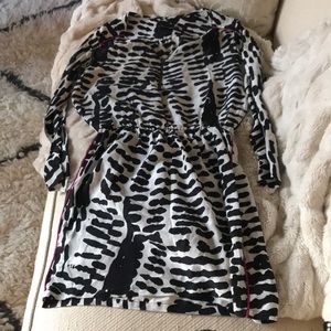 Animal print silk dress